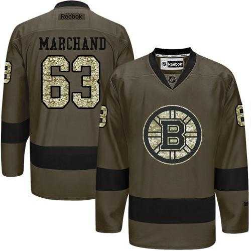 Glued Boston Bruins #63 Brad Marchand Green Salute to Service NHL Jersey,We sell and wholesale Glued Boston Bruins #63 Brad Marchand Green Salute to Service NHL Jersey on line form chian!
